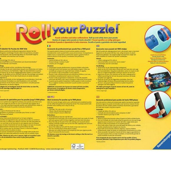 New sealed Ravensburger-Roll your Puzzle 300-1500 pcs Puzzle Felt Mat & Tube - Picture 9 of 9